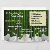 Jour de spa pour des invitations de coutume des (Devant / Derrière)