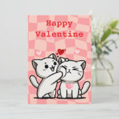 Jour de valentines amusantes Carte de vacances à p (Debout devant)