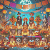 Jour des autocollants morts Jour d'Halloween (Devant)