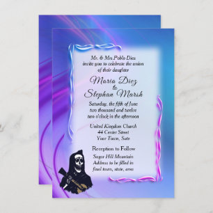 Jour des invitations de mariage aux ultraviolets m