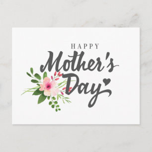 Jour des mères floral élégant Carte postale
