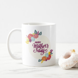 Jour des mères florales élégantes   Café Mug
