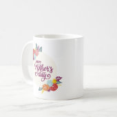 Jour des mères florales élégantes | Café Mug (Devant gauche)