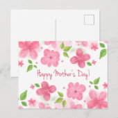 Jour des mères florales élégantes | Carte postale (Devant / Derrière)