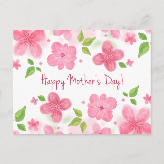 Jour des mères florales élégantes | Carte postale (Devant)