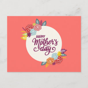 Jour des mères florales élégantes Carte postale