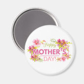 Jour des mères florales élégantes | Magnet (Recto/Verso)