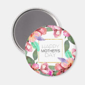 Jour des mères florales élégantes | Magnet (Recto/Verso)