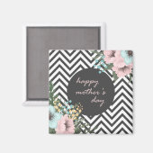 Jour des mères florales élégantes | Magnet (Recto/Verso)