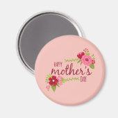 Jour des mères florales élégantes | Magnet (Recto/Verso)