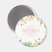 Jour des mères florales élégantes | Magnet (Recto/Verso)