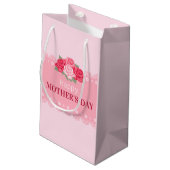 Jour des mères florales élégantes | Sac cadeau (Dos Angle)