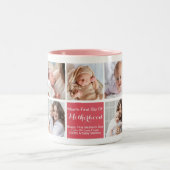 Jour des Mères - rose moderne Blush Photo Mug (Centre)