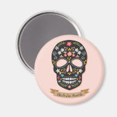 Jour des morts, aimant - rose-noir (Recto/Verso)