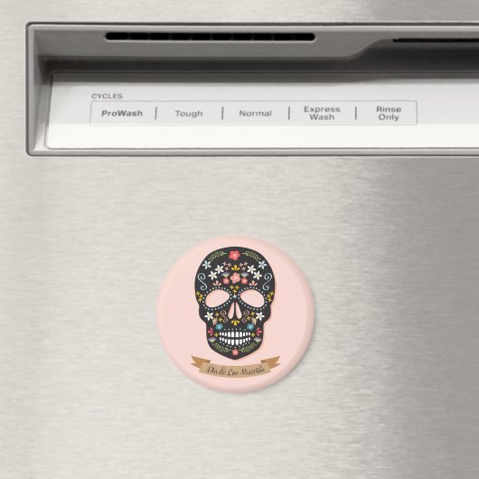Jour des morts, aimant - rose-noir (In Situ (Lave-vaisselle))