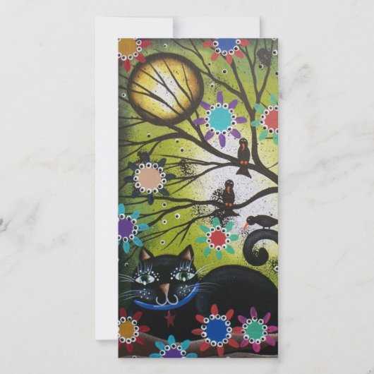 Jour Des Morts, Chat Noir Art_ Carte photo (Devant)