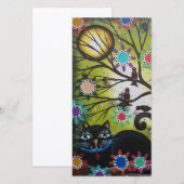Jour Des Morts, Chat Noir Art_ Carte photo (Devant / Derrière)
