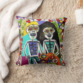 Jour des morts - couple de Mexicain de coussin (Couverture)