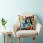 Jour des morts - couple de Mexicain de coussin (Chaise)
