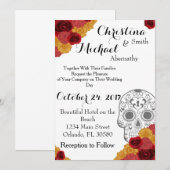 Jour des morts de Dia Los Muertos Faire-part de ma (Devant / Derrière)