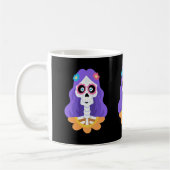 Jour des morts Halloween sucre crâne Mug (Gauche)