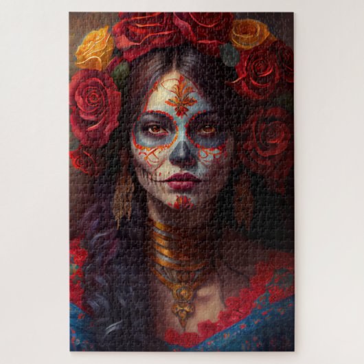 Jour des morts - Huile de femmes Puzzle (Vertical)