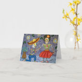 Jour des morts le carte pour notes de date de (Fleur jaune)