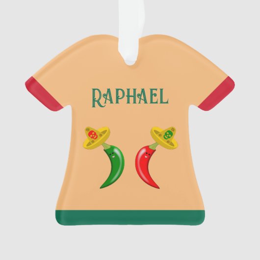 Jour des Morts Mexicains Chilis Nom personnalisé (devant)