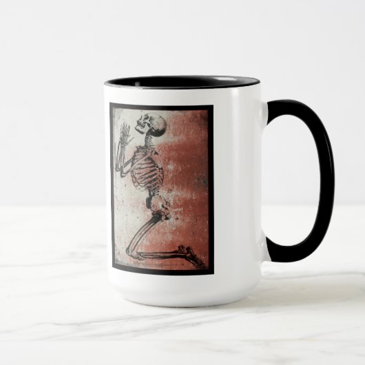 Jour des morts priant squelette Mug (Droite)