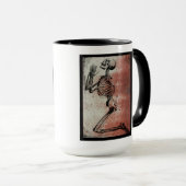 Jour des morts priant squelette Mug (Devant droit)
