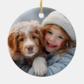 Jour des neiges Bleu Ornement de Noël de la vache  (Dos)