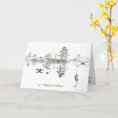 Jour des oiseaux heureux : Bonne carte d'anniversa (Fleur jaune)