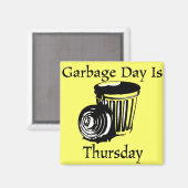 Jour des ordures Jeudi rappel Magnet (Recto/Verso)