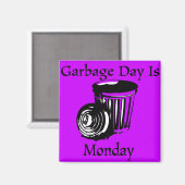 Jour des ordures lundi rappel Magnet (Recto/Verso)