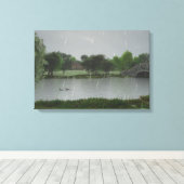 Jour des pluies sur la toile étanchée du lac (Insitu (Plancher de Bois))