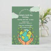 Jour des terres Anniversaire Fête Invitation (Debout devant)