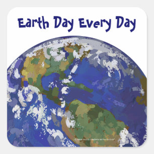 Jour des terres chaque jour Stickers Earth Art