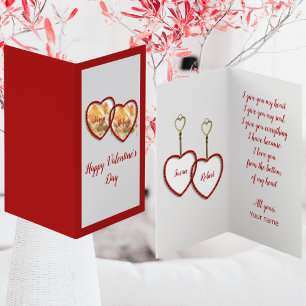 Jour des Valentines d'amour du coeur rouge et blan