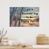 "Jour d'hiver" Belle affiche d'art murale (Cuisine)