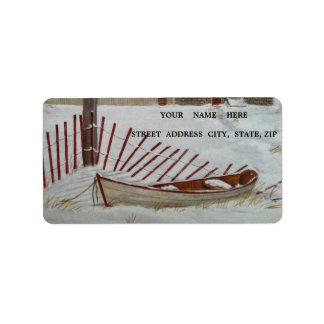 Jour d'hiver dans le Maine Étiquette