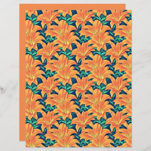 Jour d'Orange avec des Feuilles verts