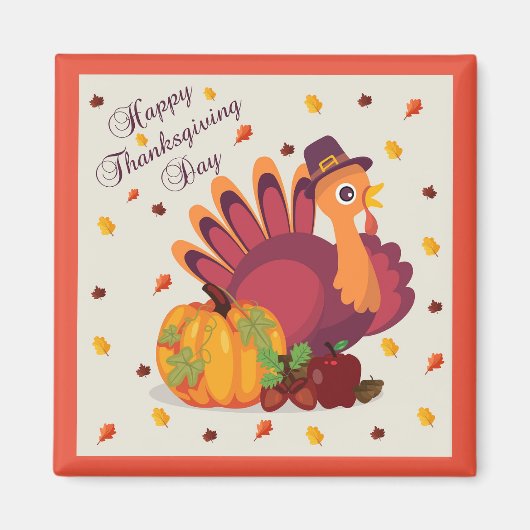 Jour du bon thanksgiving Magnet Turquie (Devant)