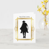 Jour du cow-boy vierge personnaliser carte de vœux (Fleur jaune)