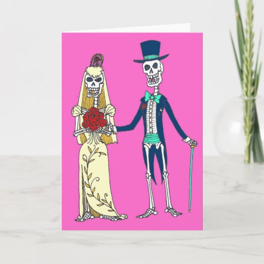 Jour du mariage de la carte de voeux morte (Devant)