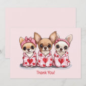 Jour du Merci Valentines Chihuahua Chiogs (Devant / Derrière)