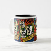 Jour du mort/de Dia de los Meurtos Mug (Devant gauche)