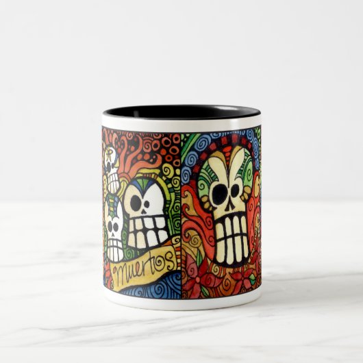 Jour du mort/de Dia de los Meurtos Mug (Centre)