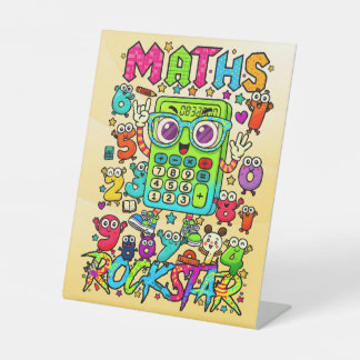 Jour du Nombre Panneau de Pied de Maths Rockstar p