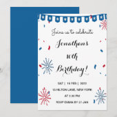 Jour du Président Anniversaire invitation USA Jeux (Devant / Derrière)