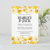 Jour du printemps jaune Faire-part de mariage (Debout devant)